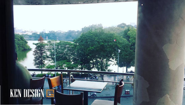 Thiết kế quán cafe view Hồ Gươm